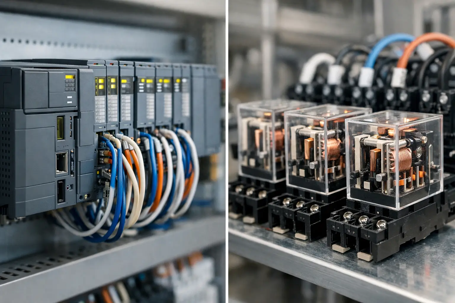 PLC vs relés: qué elegir en control industrial